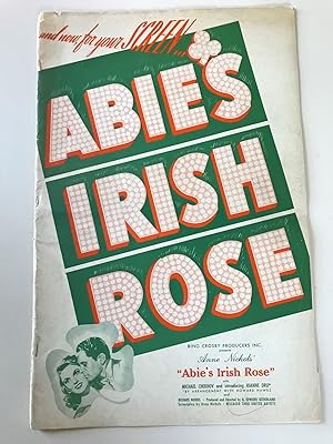 Image du vendeur pour Abie's Irish Rose Pressbook 1946 Michael Chekhov, Joanee Dru, Richard Norris mis en vente par AcornBooksNH