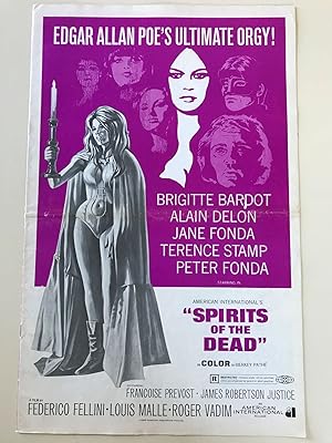 Immagine del venditore per Spirits of the Dead Pressbook 1968 Brigitte Bardot, Alain Delon, Jane Fonda venduto da AcornBooksNH