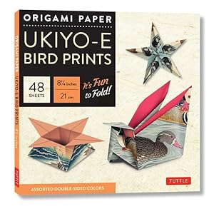 Seller image for Origami Paper 8 1/4 in 21 Cm Ukiyo-e Bird Print 48 Sheets : Tuttle Origami Paper: Double-sided Origami Sheets Printed With 8 Different Designs: Instructions for 6 Projects Included for sale by GreatBookPrices