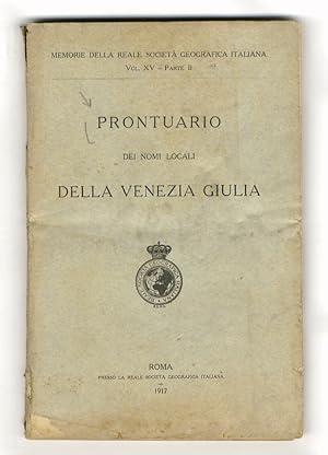 PRONTUARIO dei nomi locali della Venezia Giulia.