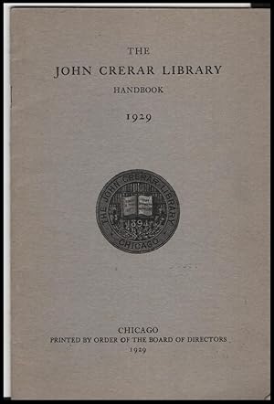 Imagen del vendedor de The John Crerar Library handbook 1929 (Report of the Librarian) a la venta por Mobyville