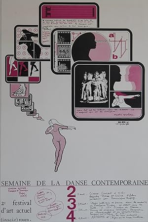 "SEMAINE DE LA DANSE CONTEMPORAINE ROUEN 1968" 2éme FESTIVAL D'ART ACTUEL ROUEN 1968 / BALLETS MO...