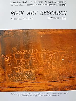 Imagen del vendedor de Rock Art Research (Volume 23, Number 2, November 2006) a la venta por Weekly Reader