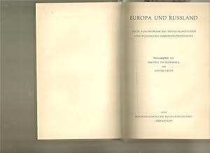 Seller image for Europa und Russland. Texte zum Problem des westeuropischen und russischen Selbstverstndnisses. for sale by Ant. Abrechnungs- und Forstservice ISHGW