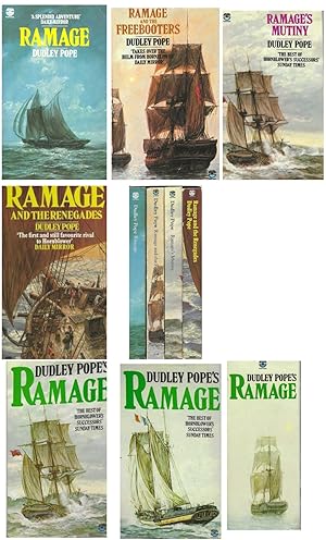 BOX SET 4- VOLUME "DUDLEY POPE'S RAMAGE" : Ramage (# 1) / Ramage and the Freebooters (aka The Tri...
