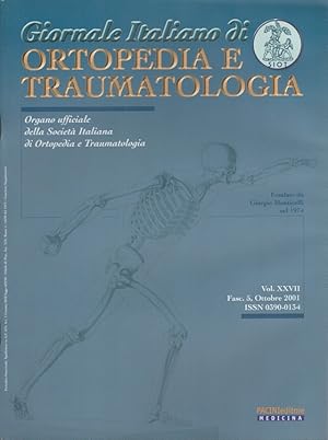 Bild des Verkufers fr Giornale Italiano di Ortopedia e Traumatologia Volume XXVII - Fascicolo 5 - Ottobre 2000 zum Verkauf von Versandantiquariat Nussbaum