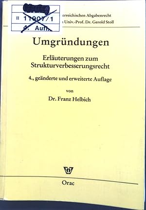 Bild des Verkufers fr Umgrndungen : Erluterungen zum Strukturverbesserungsrecht. zum Verkauf von books4less (Versandantiquariat Petra Gros GmbH & Co. KG)