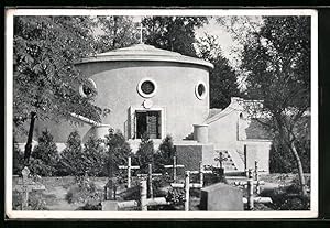 Bild des Verkufers fr Ansichtskarte Wien, die Auferstehungskapelle am Donauhochwasserschutzdamm beim Friedhof der Namenlosen in Albern zum Verkauf von Bartko-Reher