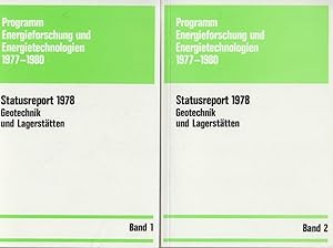 Programm Energieforschung und Energietechnologien 1977 - 1980. (2 Bände) Statusreport 1978. Geote...