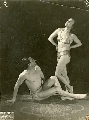 "VONY et GUY" Photo originale dédicacée à Marthe BATAILLE professeur de danse à Marseille (Jehan ...