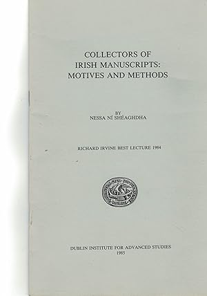 Collectors of Irish Manuscripts: Motives and Methods.