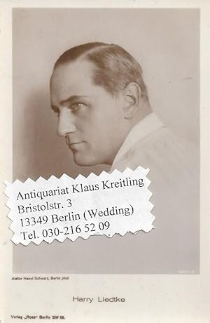 Bild des Verkufers fr Harry Liedtke - Deutscher Filmschauspieler ( 1882 - 1945 ) zum Verkauf von Klaus Kreitling