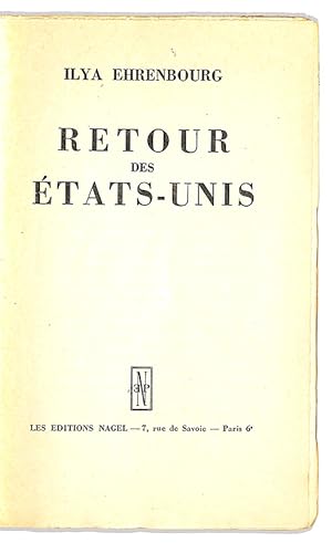 Retour des Etats-Unis