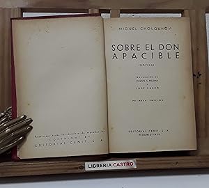 Seller image for Sobre el Don Apacible for sale by Librera Castro