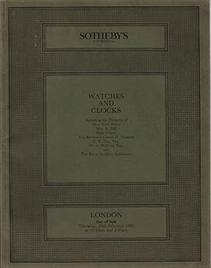 Sotheby's Watches and Clocks, London, February 20, 1986