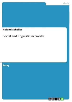 Bild des Verkufers fr Social and linguistic networks zum Verkauf von AHA-BUCH GmbH