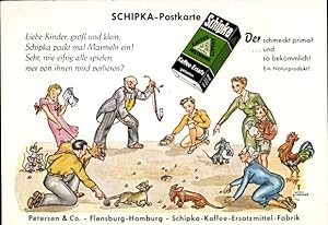 Ansichtskarte / Postkarte Werbung für Schipka-Kaffee-Ersatzmittel-Fabrik, Schipka schmeckt prima