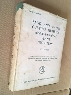 Seller image for Sand and Water Culture Methods Used in the Study of Plant Nutrition for sale by Raymond Tait