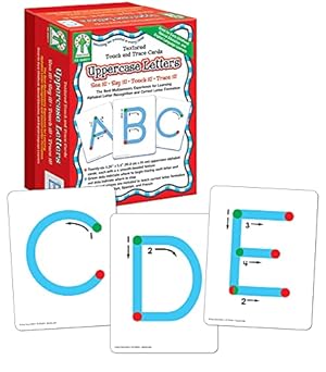 Seller image for Key Education Uppercase Letters: Textured Touch and Trace Cards?Color-Coded Alphabet Cards with Tracing Points and Directional Arrows, Alphabet Learning and Letter Recognition Skills (26 pc) for sale by Pieuler Store