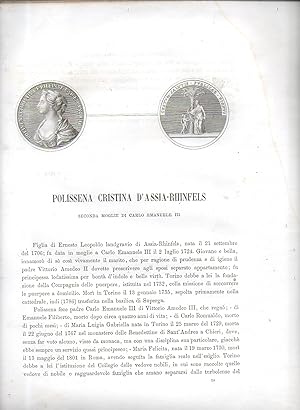 Polissena Cristina d'Assia-Rhinfels. seconda moglie di Carlo Emanuele III. Elisabetta Teresa di L...