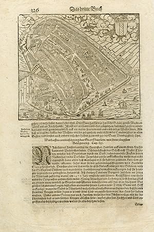 Antique Print-View of the city of Amsterdam-Netherlands-Munster-Anonymous-1592