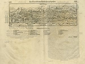 Antique Print-View of the city of Montpellier-France-Munster-Anonymous-1592