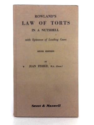 Image du vendeur pour The Law of Torts in a Nutshell mis en vente par World of Rare Books