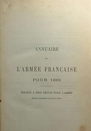 Annuaire de l'armée française pour 1885