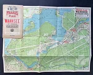 Pharus-Plan Wannsee mit Pfauen-Insel.