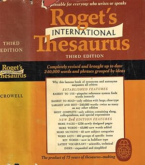 Immagine del venditore per Roget's international thesaurus venduto da Biblioteca di Babele