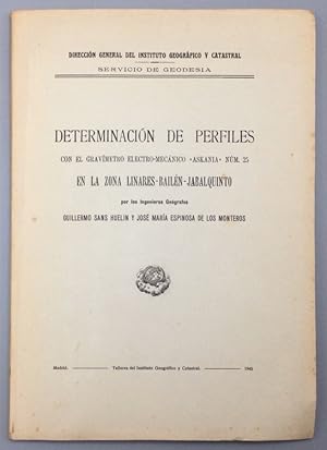 Image du vendeur pour Determinacin de perfiles con el gravmetro electro-mecnico Askania nm. 25 en la zona Linares-Bailn-Jabalquinto mis en vente par Els llibres de la Vallrovira