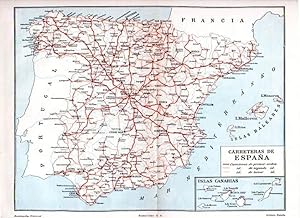 LAMINA V07145: Mapa carreteras de España