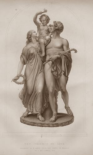 THE TRIUMPH OF LOVE After MARBLE STATUE BY P. MAC DOWELL Engraved by ROFFE,1850 Steel Engraving