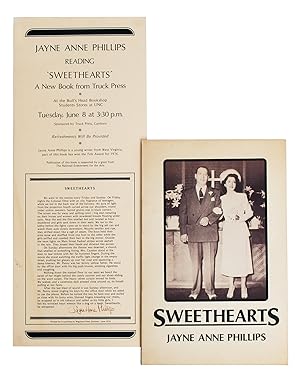 Seller image for Sweethearts; with: signed promotional broadside for "Jayne Anne Phillips Reading 'Sweethearts'" for sale by Honey & Wax Booksellers, ABAA