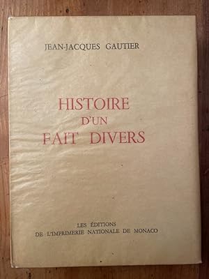 Seller image for Histoire d'un fait divers for sale by Librairie des Possibles