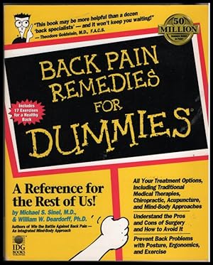 Seller image for Back Pain Remedies for Dummies for sale by Mobyville