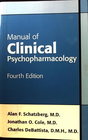 Bild des Verkufers fr Manual of Clinical Psychopharmacology; zum Verkauf von books4less (Versandantiquariat Petra Gros GmbH & Co. KG)