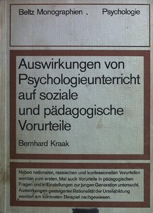 Seller image for Auswirkungen von Psychologieunterricht auf soziale und pdagogische Vorurteile. for sale by books4less (Versandantiquariat Petra Gros GmbH & Co. KG)