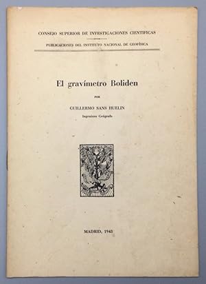 Imagen del vendedor de El gravmetro Boliden a la venta por Els llibres de la Vallrovira