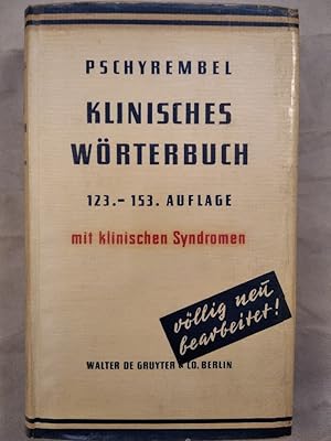 Pschyrembel Klinisches Wörterbuch. Mit klinischen Syndromen.