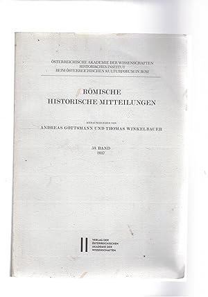 Immagine del venditore per Romische Historiche mitteltellung. 59 Band. venduto da Libreria Gull