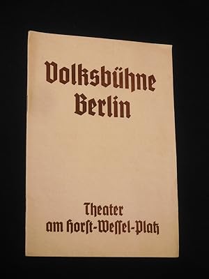 Imagen del vendedor de Programmheft Volksbhne Berlin Theater am Horst-Wessel-Platz 1937/ 38. HEIN GODENWIND nach Gorch Fock von Hans Balzer. Spielleitung: Richard Weichert, Bhnenbild: Traugott Mller, techn. Einr.: Hans Sachs. Mit Karl Kuhlmann (Hein Godenwind), Ernst Sattler, Hans Herrmann-Schaufu, Lina Carstens, Otto Sauter-Sarto, Alexa von Porembsky, nne Bruck, Rene Stobrawa a la venta por Fast alles Theater! Antiquariat fr die darstellenden Knste