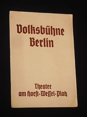 Seller image for Programmheft Volksbhne Berlin Theater am Horst-Wessel-Platz 1938/ 39. COLLEGE CRAMPTON von Gerhart Hauptmann. Spielleitung: Eugen Klpfer, Bhnenbild: Willi Schmidt, techn. Ltg.: Hans Sachs. Mit Eugen Klpfer (Crampton), Marina von Ditmar, Annemarie Steinsieck, Ingolf Kuntze, Rene Deltgen, Hugo Gau-Hamm, Jochen Hauer, Fritz Rasp, Max Lammer for sale by Fast alles Theater! Antiquariat fr die darstellenden Knste