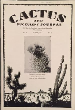 Cactus & Succulent journal Volume II, March 1931, number 9.