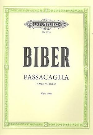 Bild des Verkufers fr Passacaglia from Mystery Sonatas (Transcribed for Viola) : Sheet zum Verkauf von Smartbuy