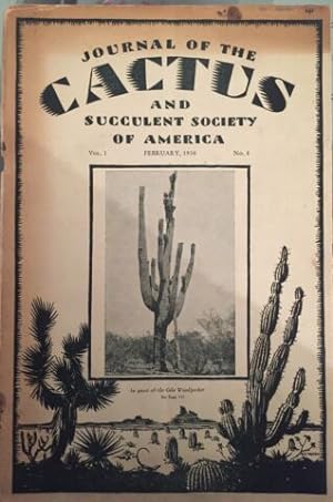 Cactus & Succulent journal Volume I, February 1930, N 8.
