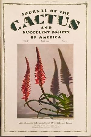 Cactus & Succulent journal Volume II, May 1931, number 11.