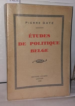 Imagen del vendedor de tudes de politique belge a la venta por Librairie Albert-Etienne