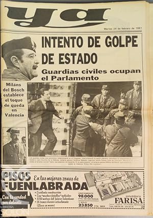 Lote 2 periódicos 'Ya' del 24 de Febrero de 1981 y Edición Especial - Golpe de Estado