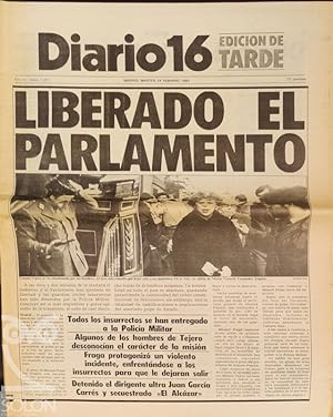 Lote 3 periódicos 'Diario 16' - 24-2-1981, 25-2-1981 y 5-2-1982